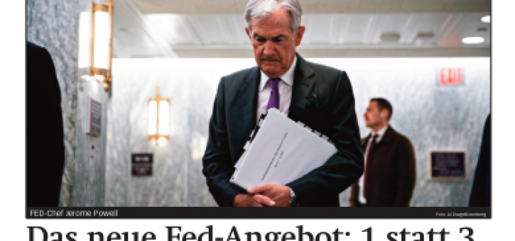 Beitragsbild zu News aus dem Börse Express PDF vom 13.06.2024: Neues Angebot der Fed: Nimm 1 statt 3